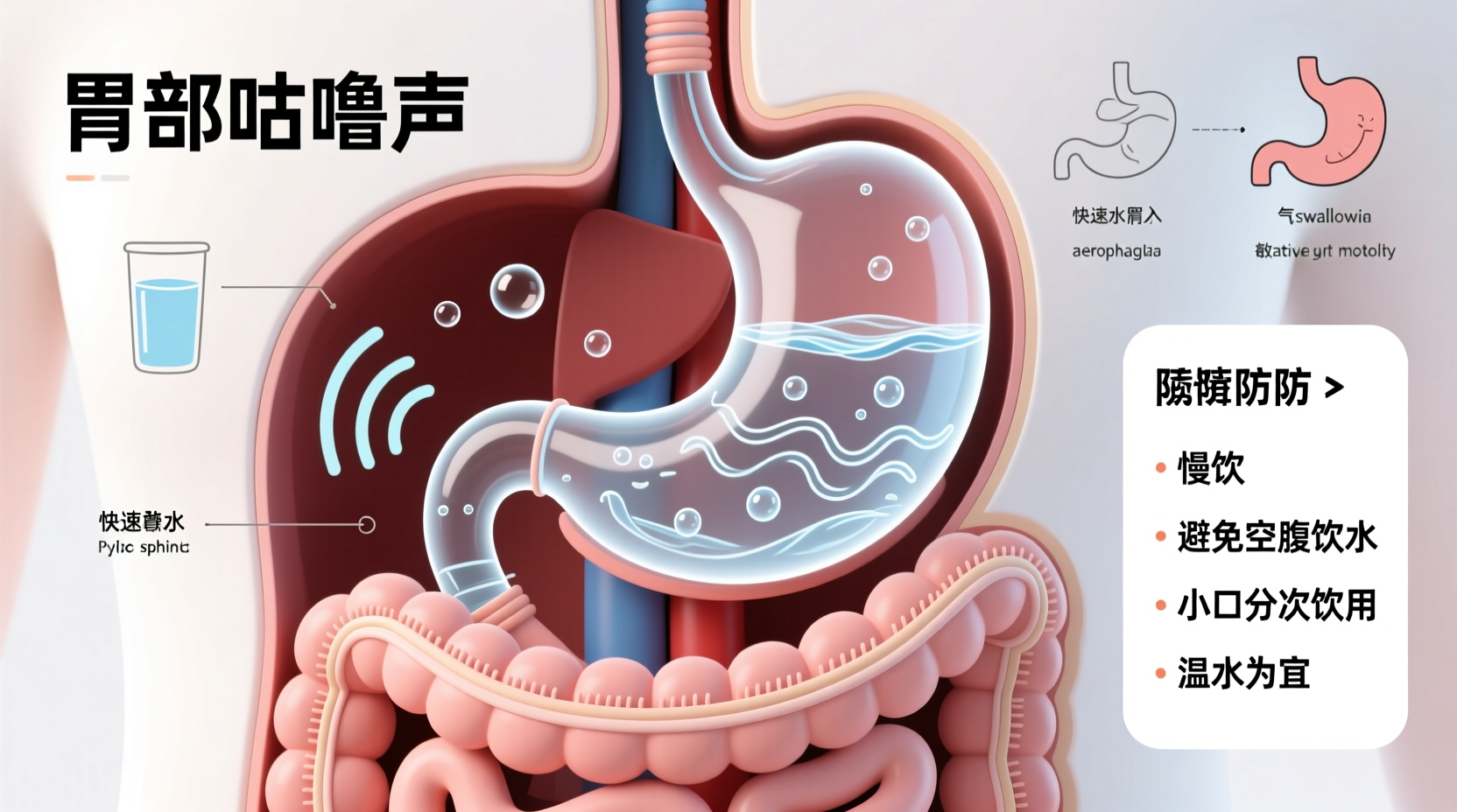 why does my stomach gurgle after drinking water and how to prevent it