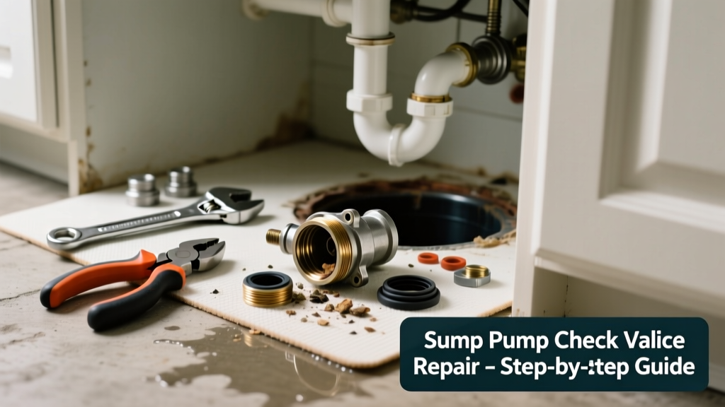 Fixing a Failed Sump Pump Check Valve in the Kitchen
