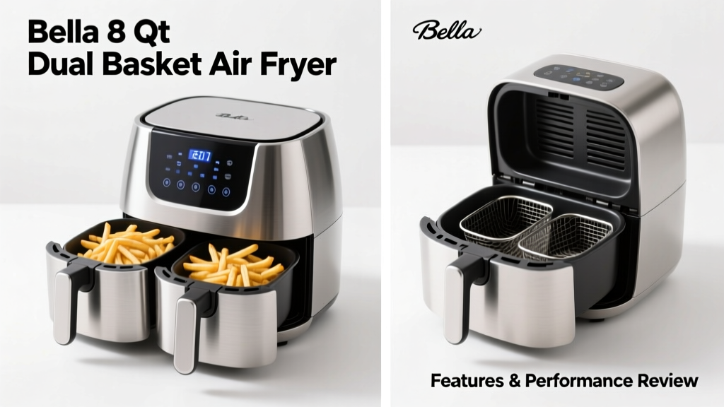 Bella 8 Qt Dual Basket Air Fryer Review & Features
