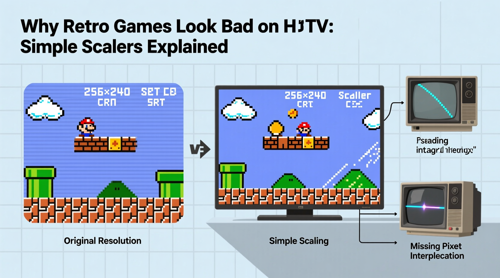why do retro games look bad on hdtv simple scalers explained