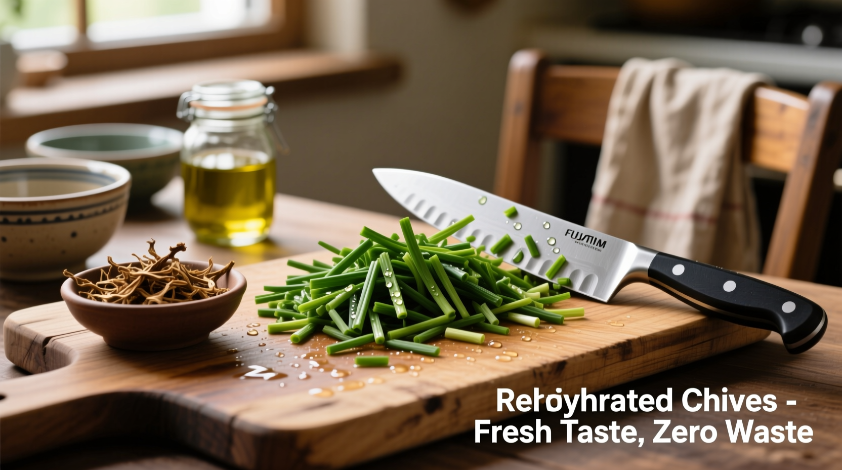 rehydrating and using dried chives in cooking