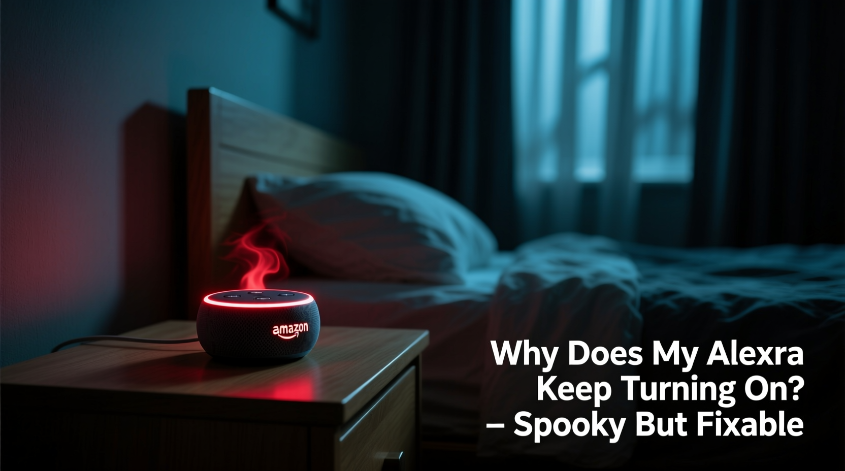 why does my alexa keep turning on at night spooky but fixable