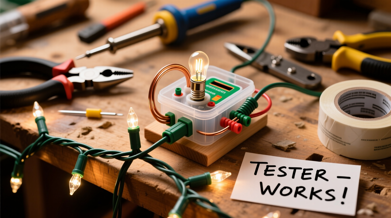 how to make your own christmas light tester at home with simple tools