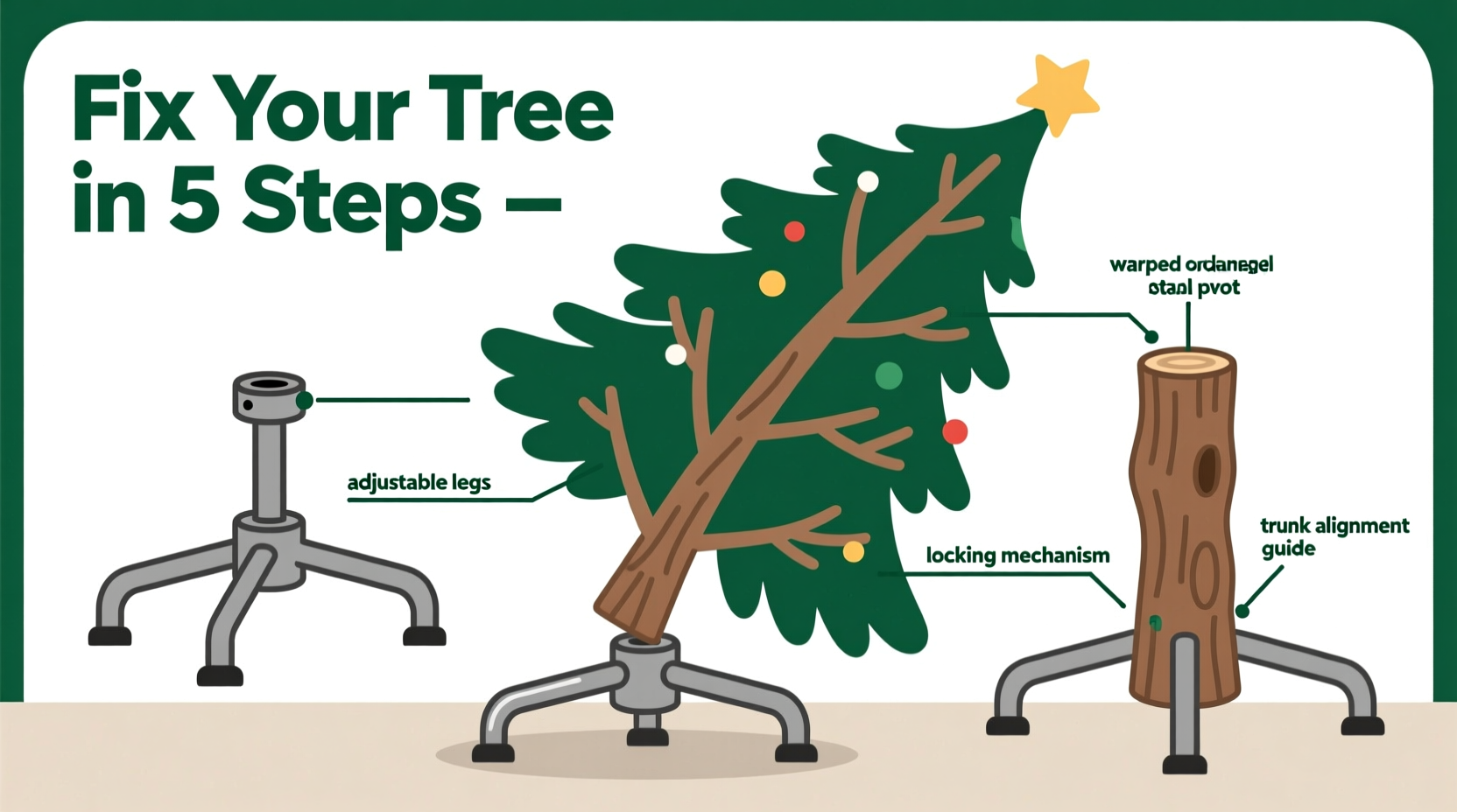 why is my christmas tree not standing straight in the stand fixes