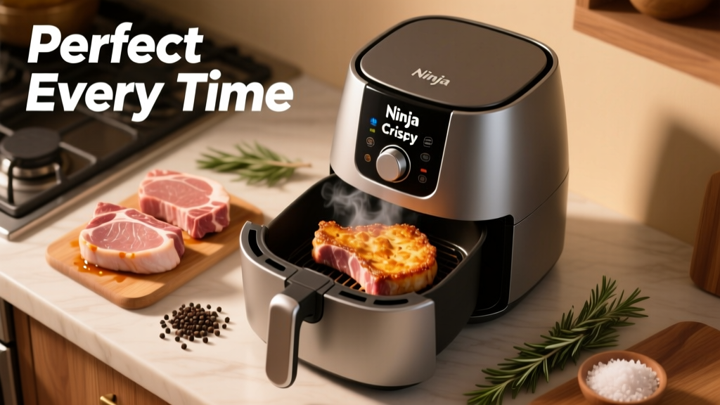Crispy, Juicy Bone-In Pork Chops in Ninja Air Fryer