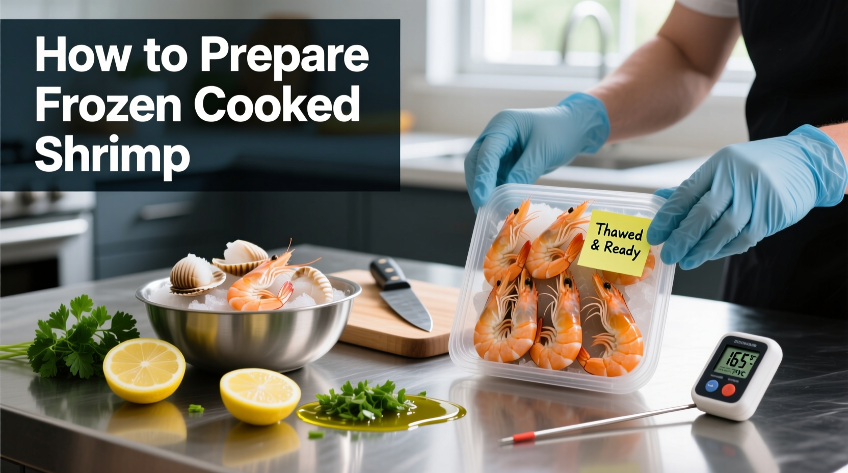 how do you prepare frozen cooked shrimp