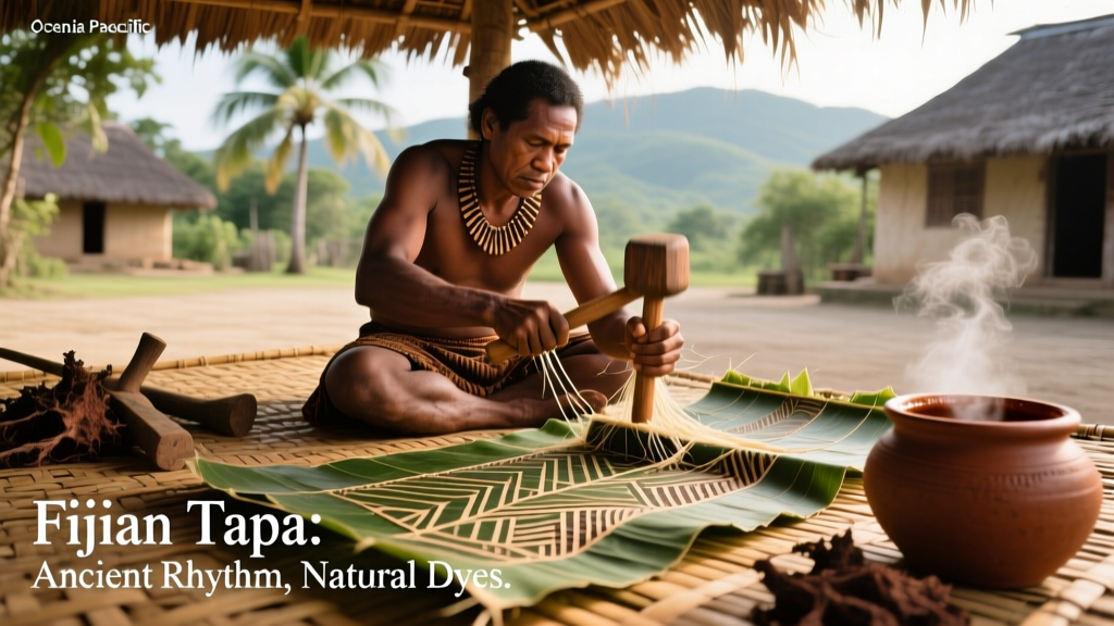 Fijian Tapa Beating Techniques And Barkcloth Dyeing With Mangrove Bark