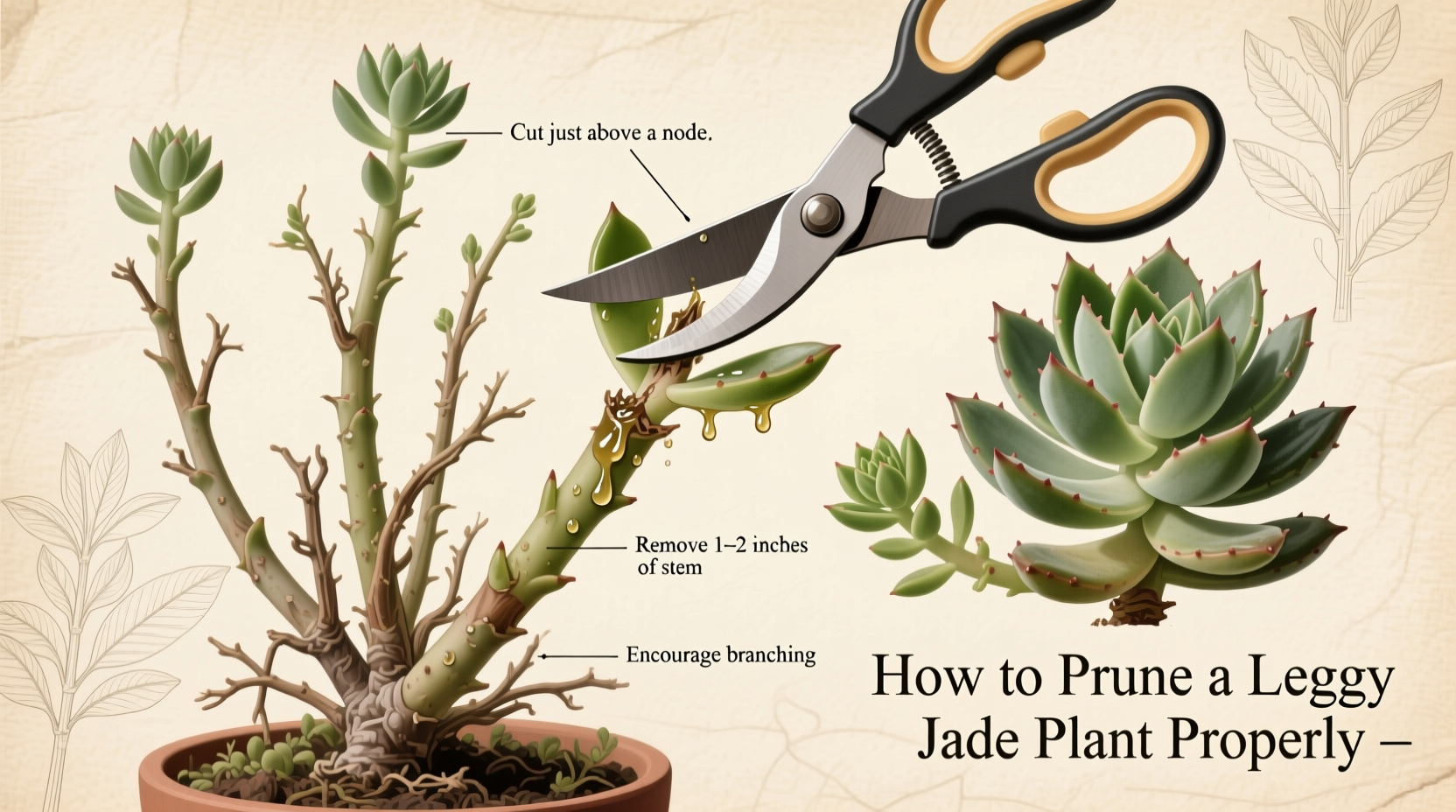 Prune Leggy Jade Plants in 5 Steps | TheHomeSprouts