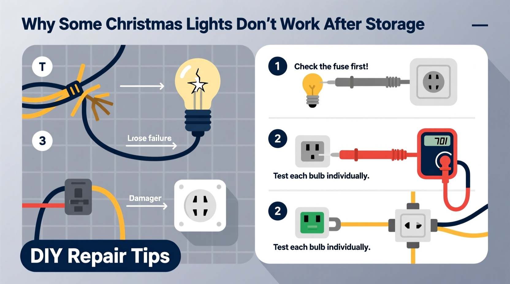 why are some christmas lights not working after storage troubleshooting tips