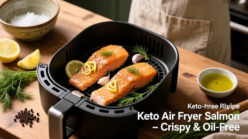 Best Keto Air Fryer Salmon Recipe (Crispy & Oil-Free)