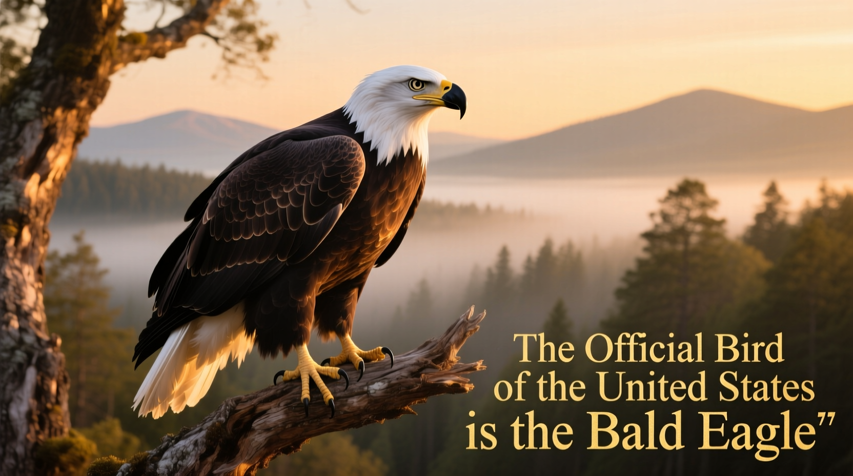 The Official Bird of the United States is the Bald Eagle