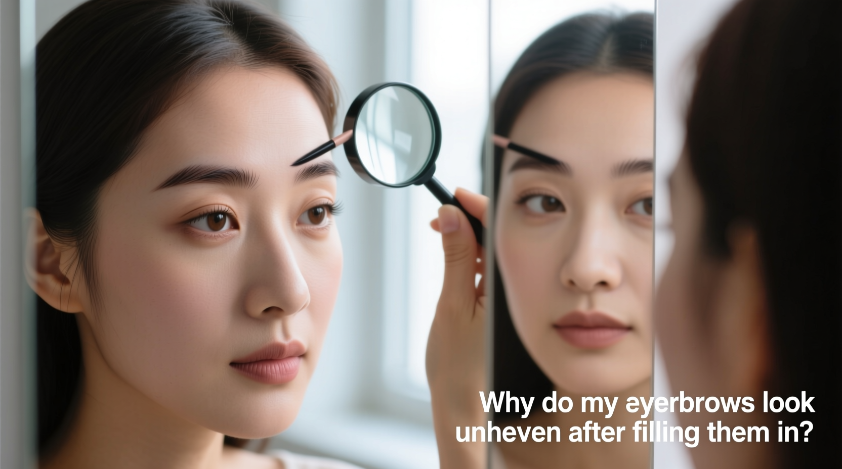 why do my eyebrows look uneven after filling them in fixes