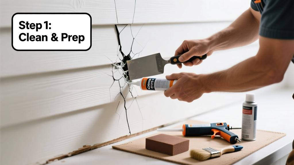 Fix Cracked Siding in the Kitchen: Quick Repair Guide