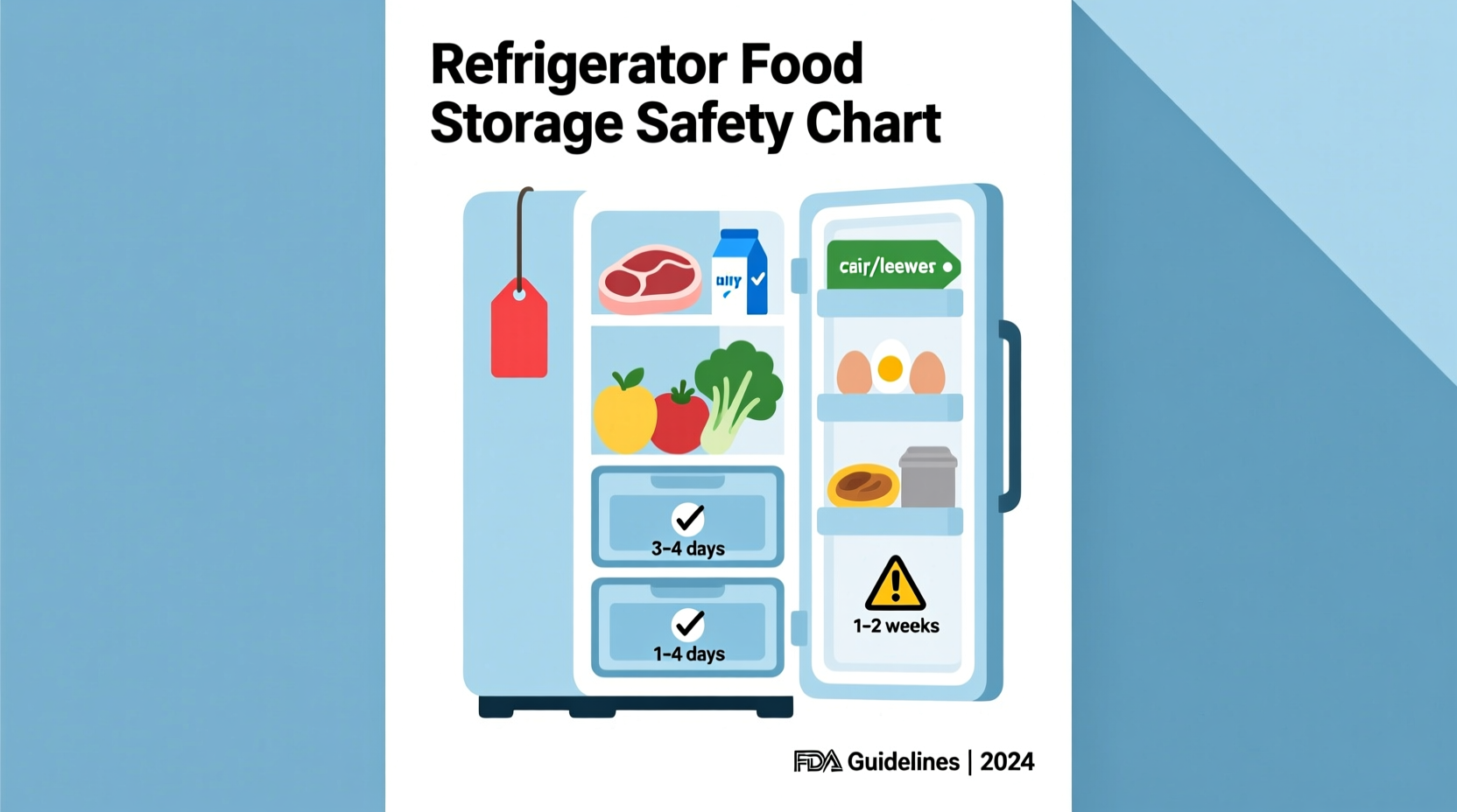 Refrigerator food storage safety chart