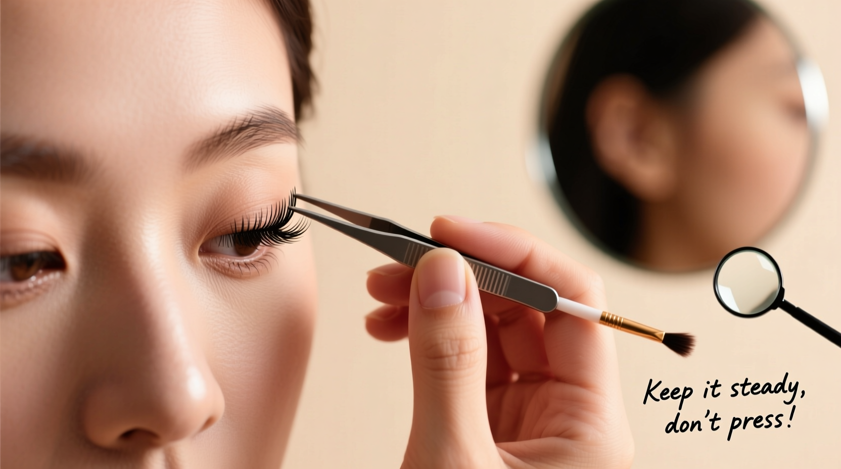 how to apply false lashes without touching your eyelids beginner tips