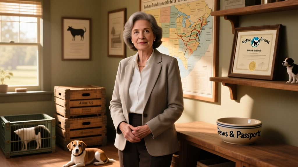 Professional portrait of Dr. Nelva Bryant, highlighting her background in veterinary public health and animal transportation