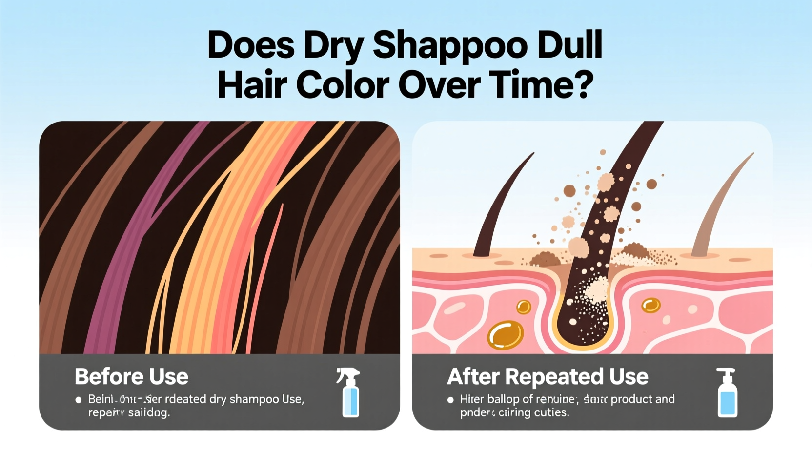 does dry shampoo extend hair color or dull it over time