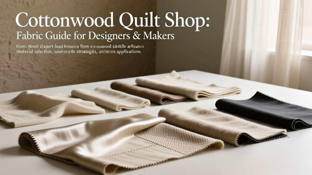 Cottonwood Quilt Shop: Fabric Guide for Designers & Makers