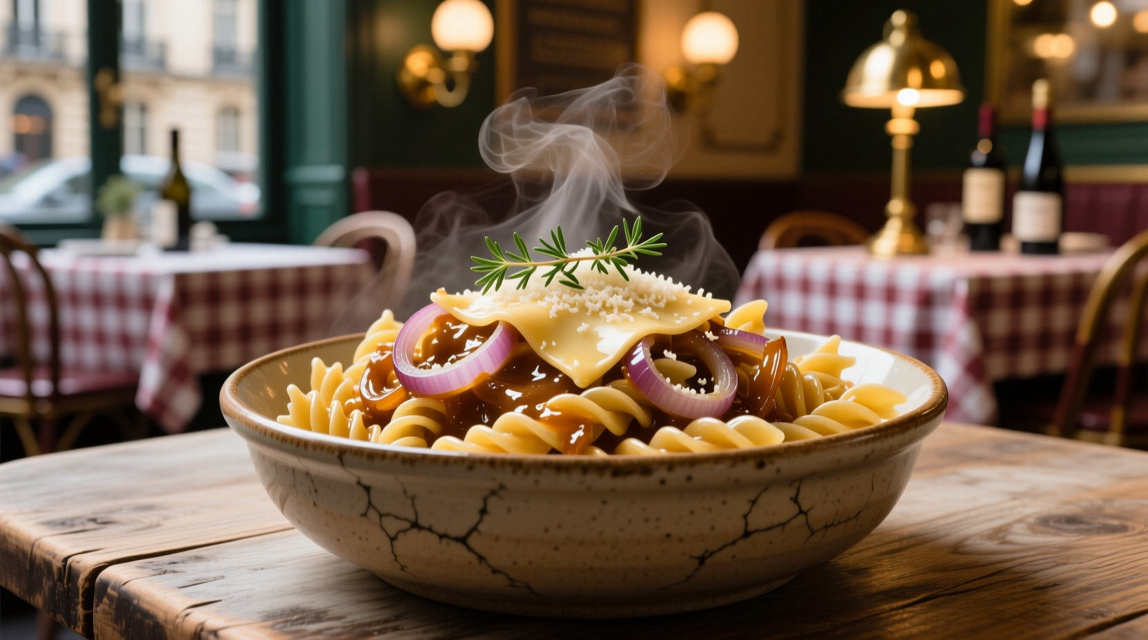 french onion pasta
