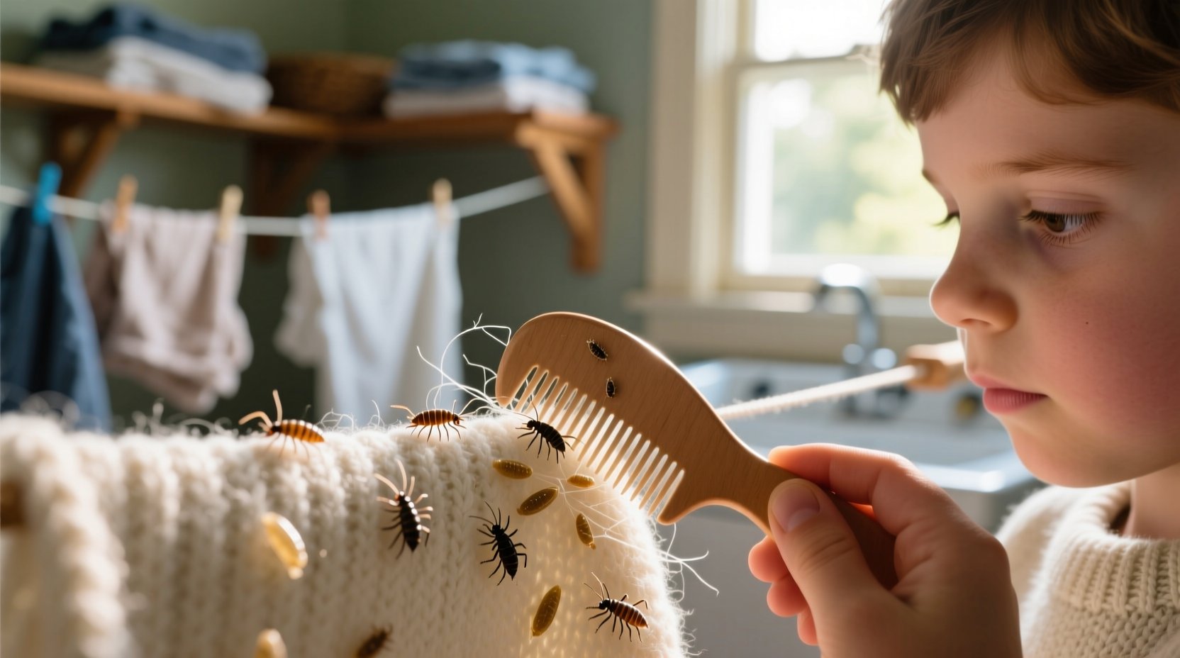 removing head lice from clothes