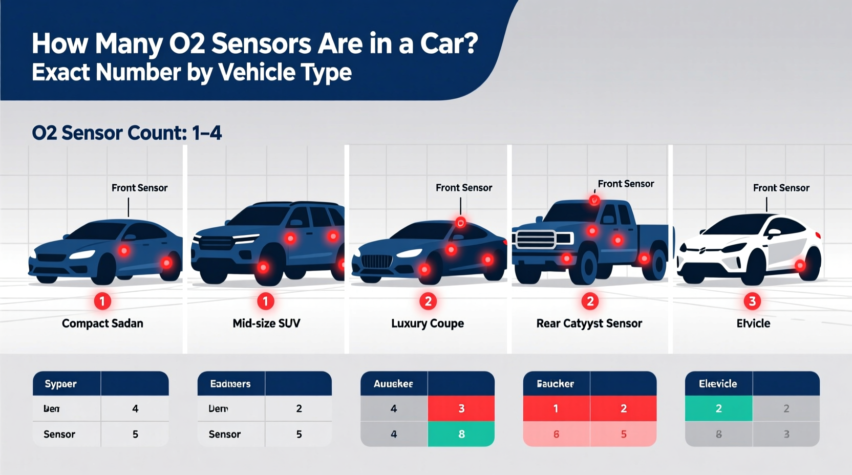 how many o2 sensors are in a car