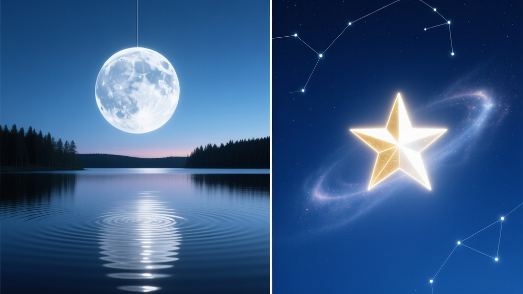 Moon vs Star: Dream Symbol Comparison