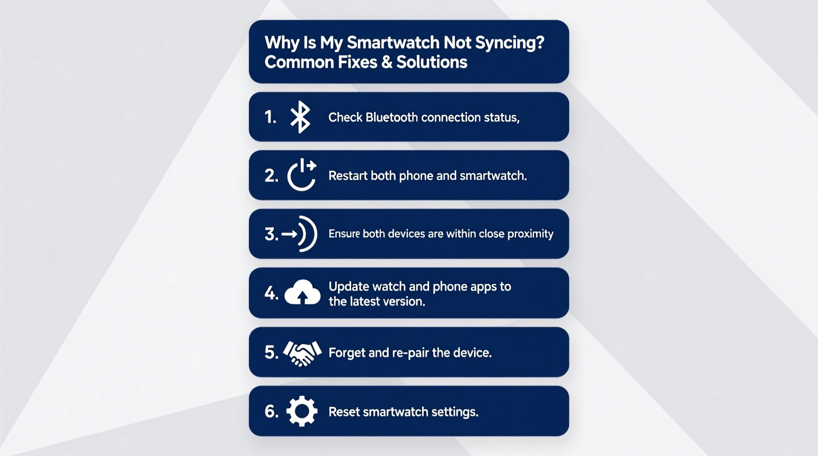 why is my smartwatch not syncing with my phone common fixes and troubleshooting