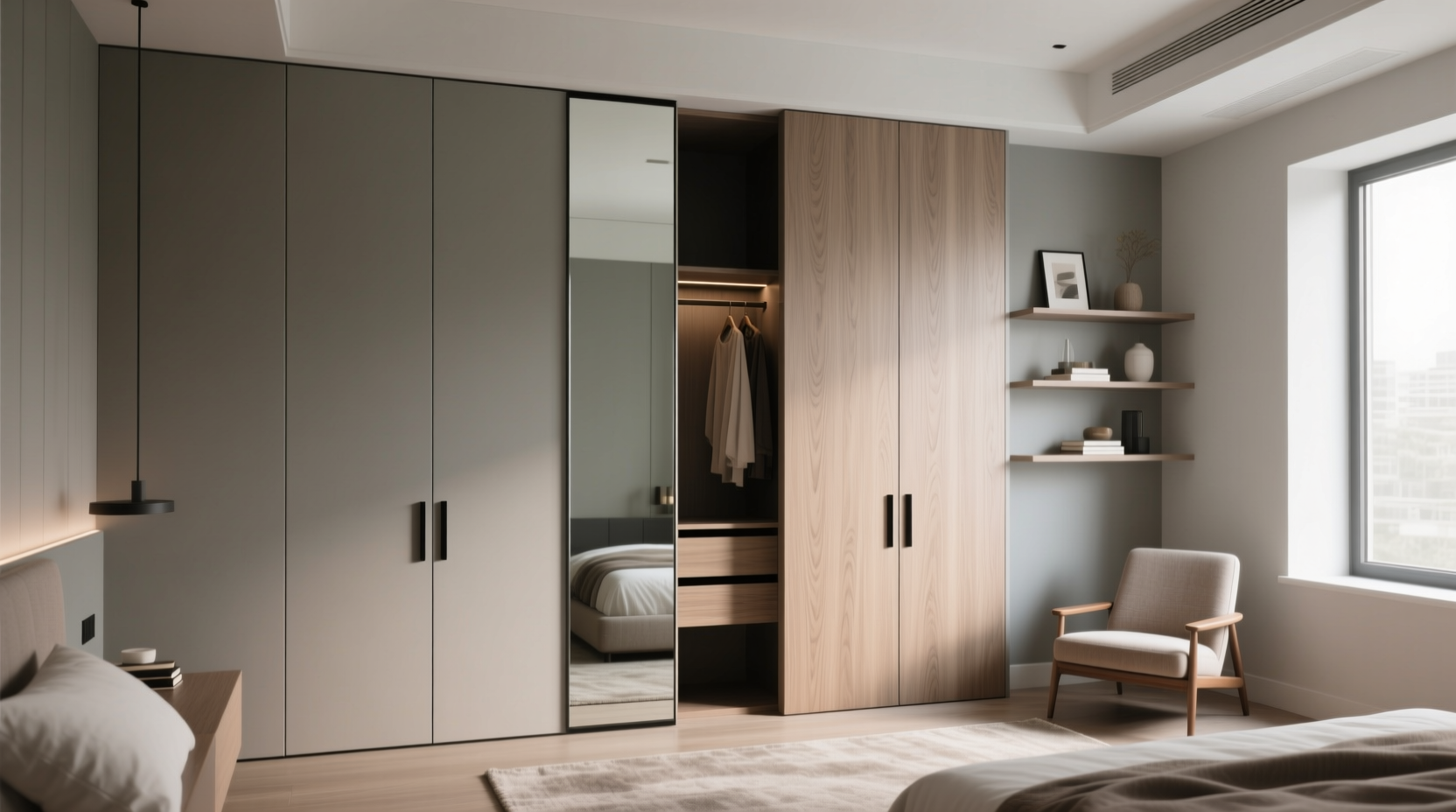 easiest ways hide mirrored closet doors