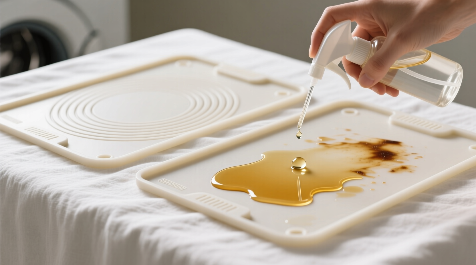 clean silicone baking mats in laundry