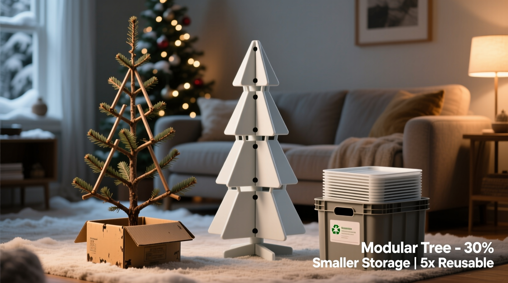 is a modular christmas tree better for storage and yearly reuse
