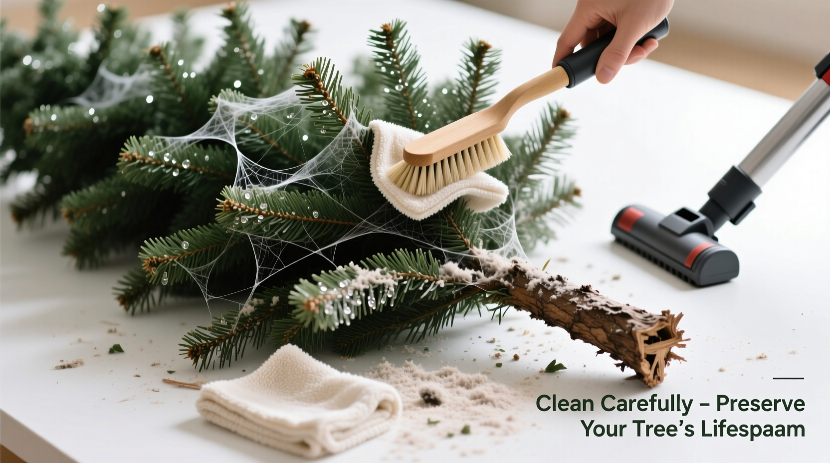 how to clean dusty artificial christmas trees before setting them up again