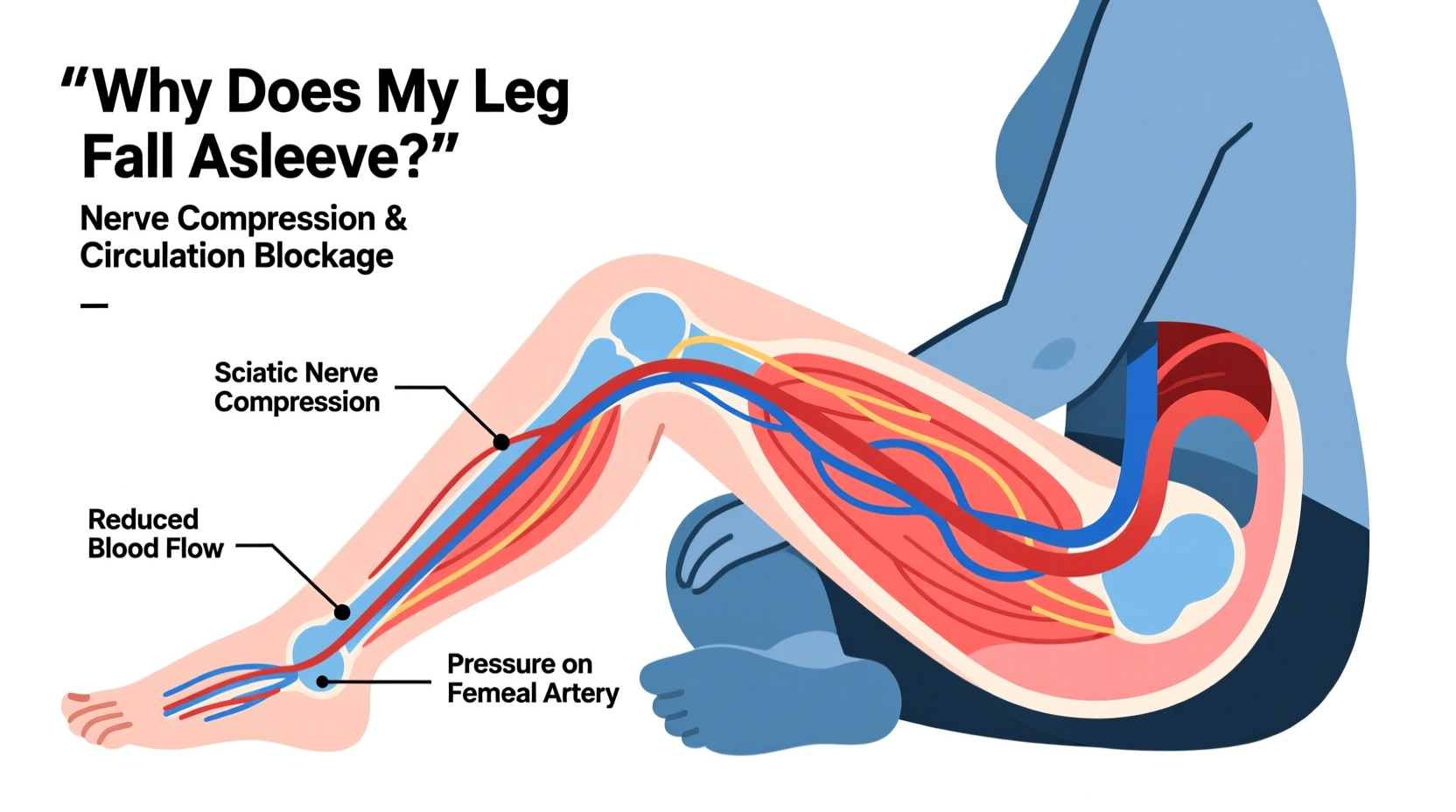 why does my leg fall asleep while sitting cross legged