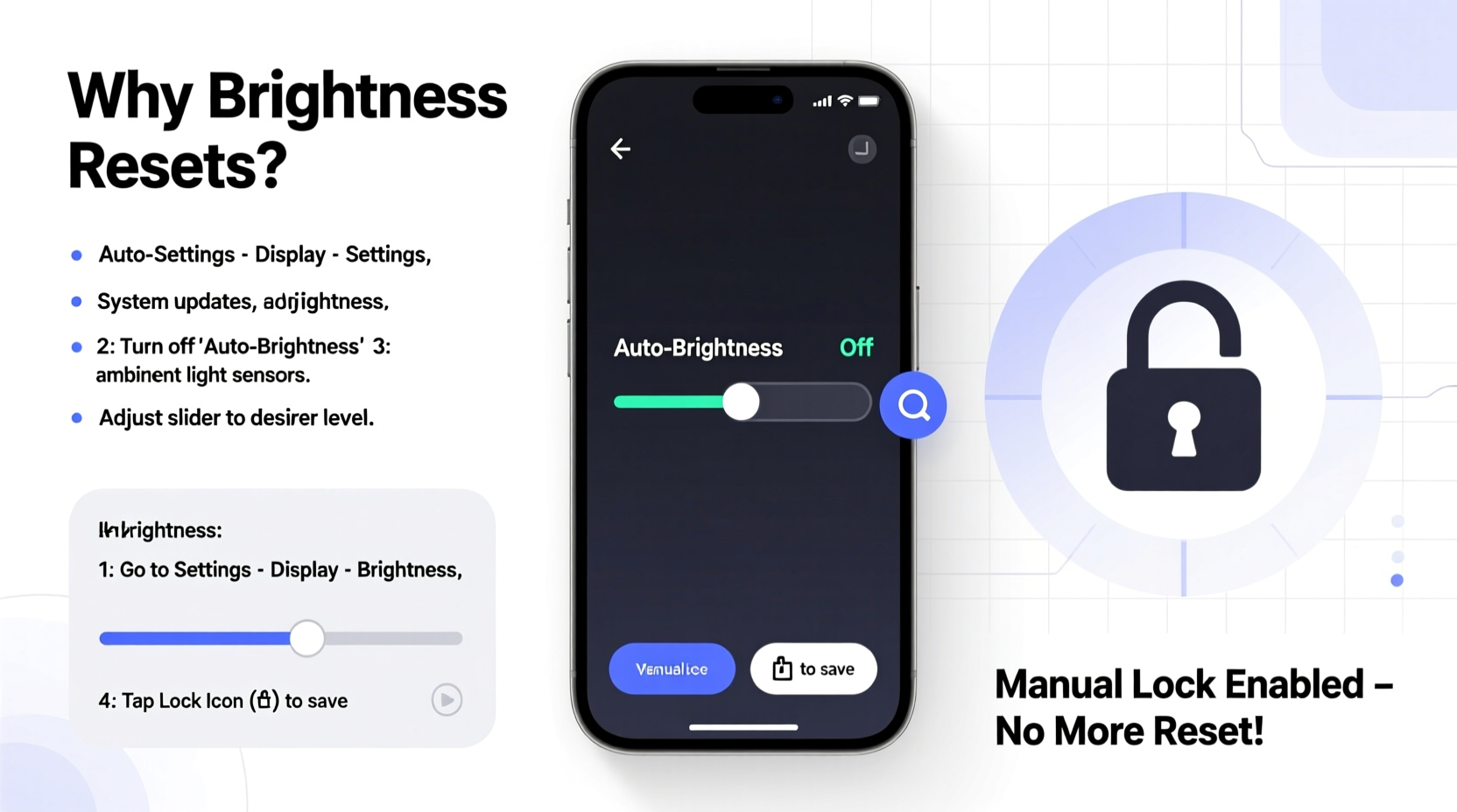 why does my screen brightness reset and how to lock it manually
