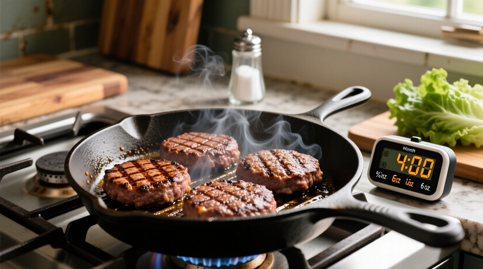 how long to cook hamburgers on the stove