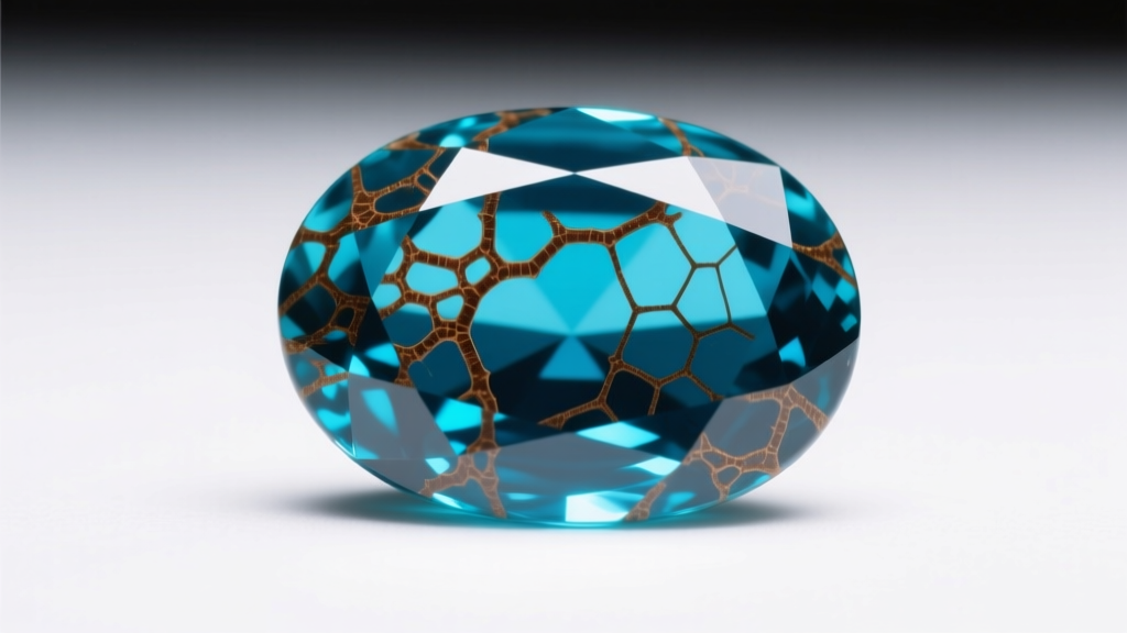 Macro view of polished turquoise cabochon showing brown matrix webbing and high-grade stabilization under bright studio lights.