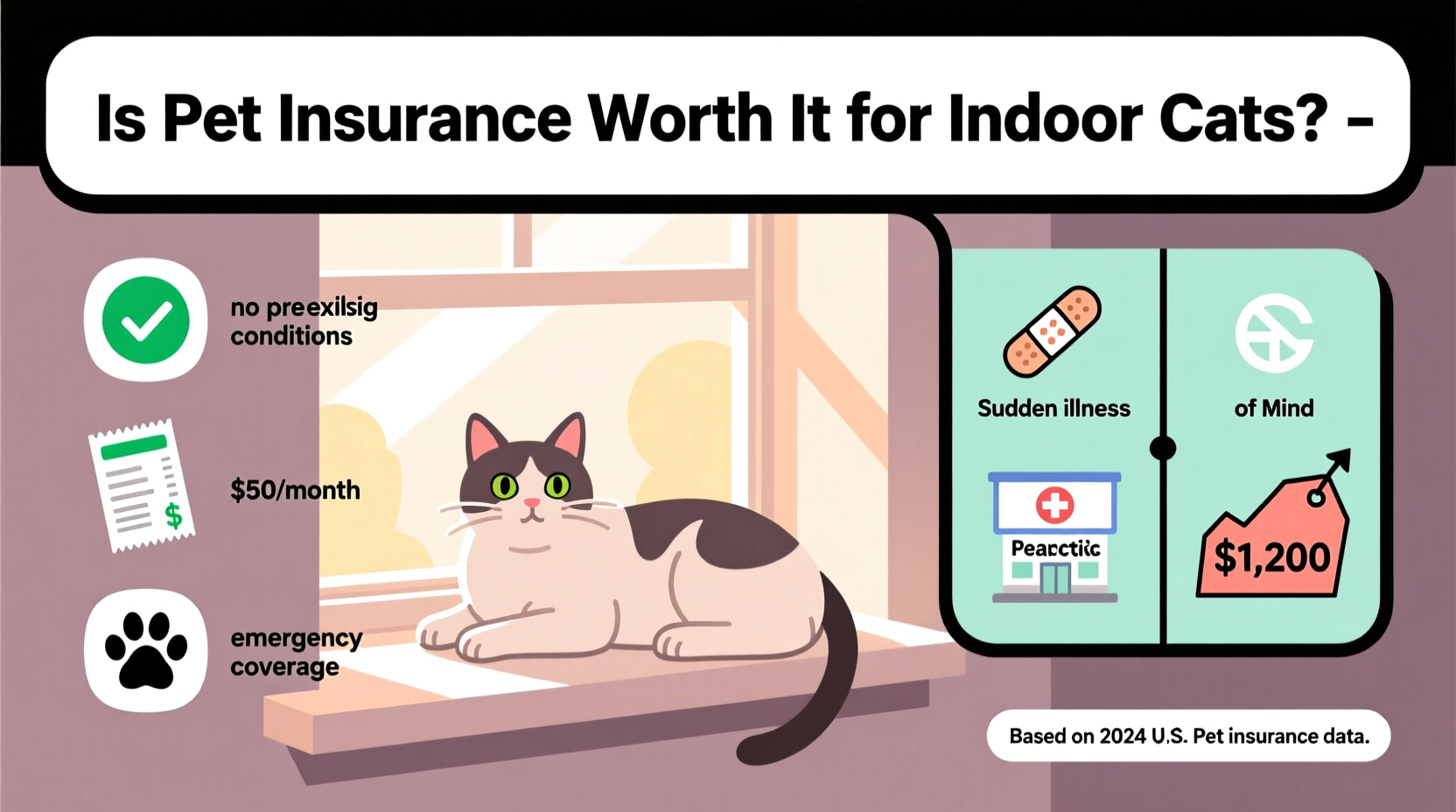 is pet insurance actually worth it for indoor cats with no pre existing conditions