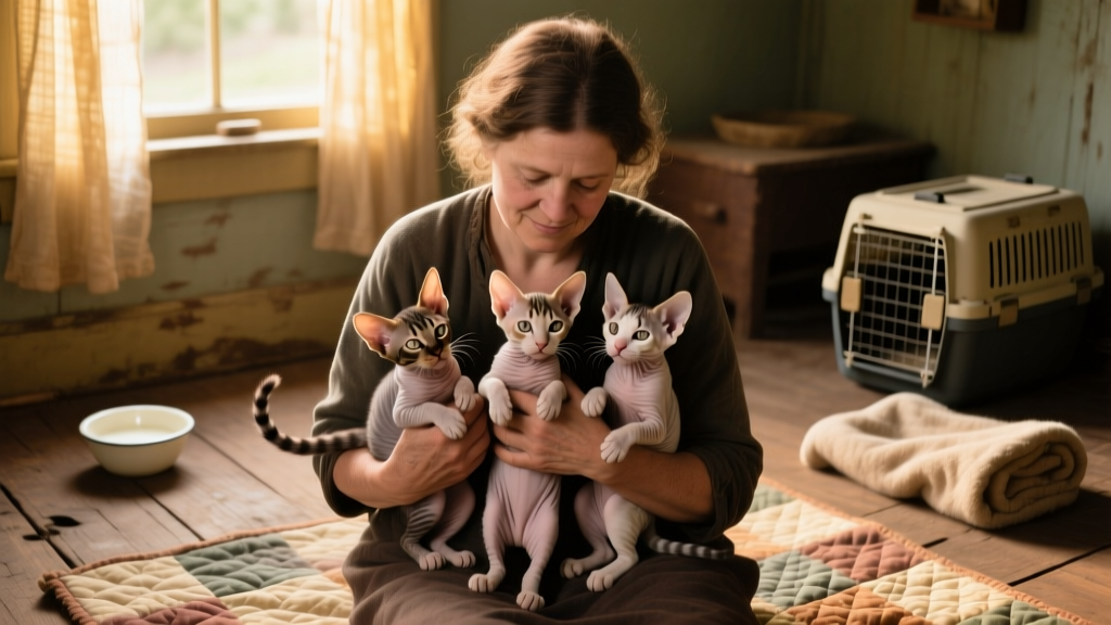 Loving Foster Mom Takes in Flea-Ridden Kittens with Manx Syndrome, Nurses Them Back To Health