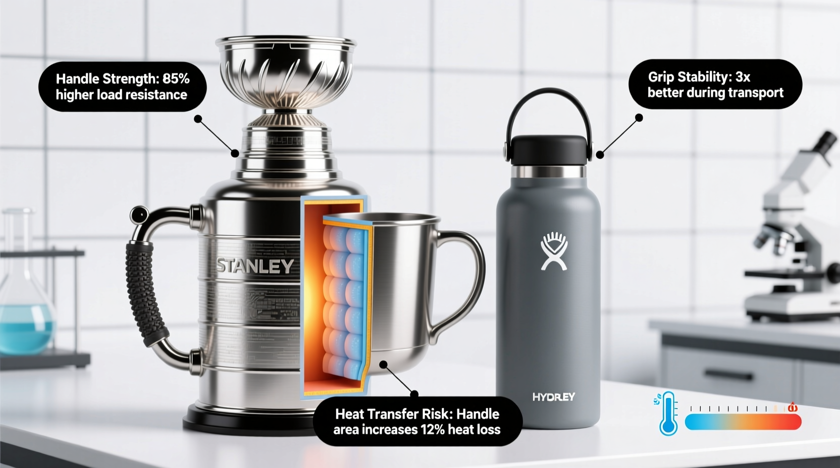 stanley cup vs hydro flask does the handle really make a difference