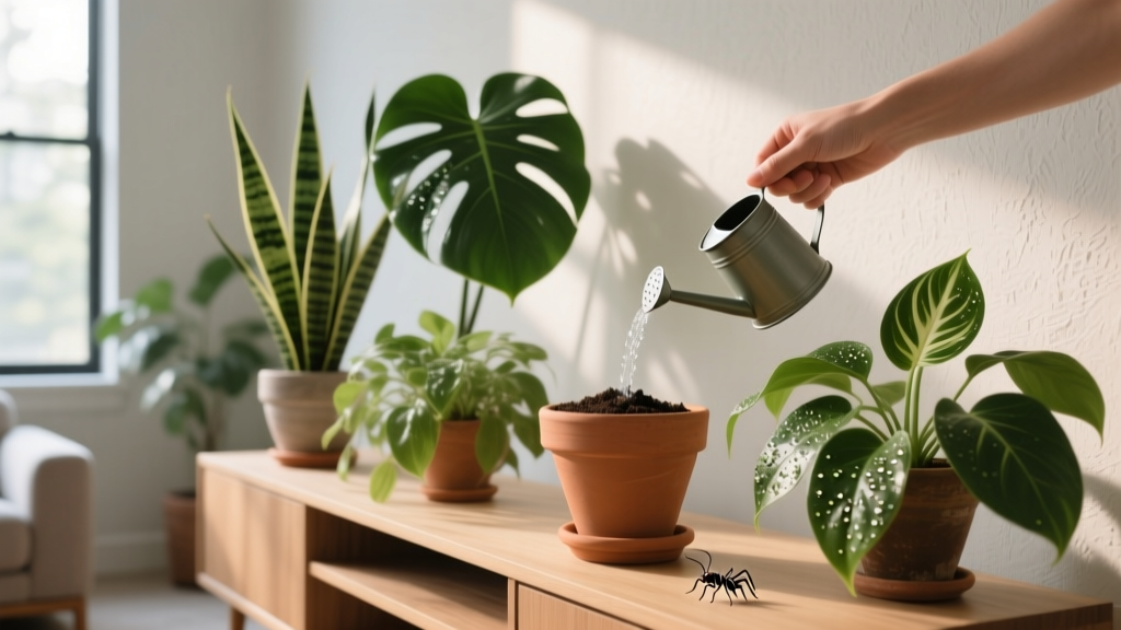 Winter Indoor Plant Watering for Pest Control