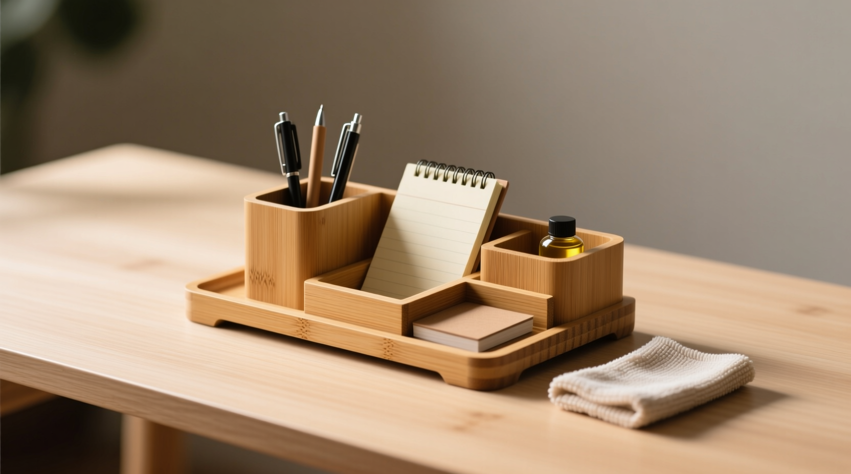 eco friendly cleaning tips for bamboo desk organizers