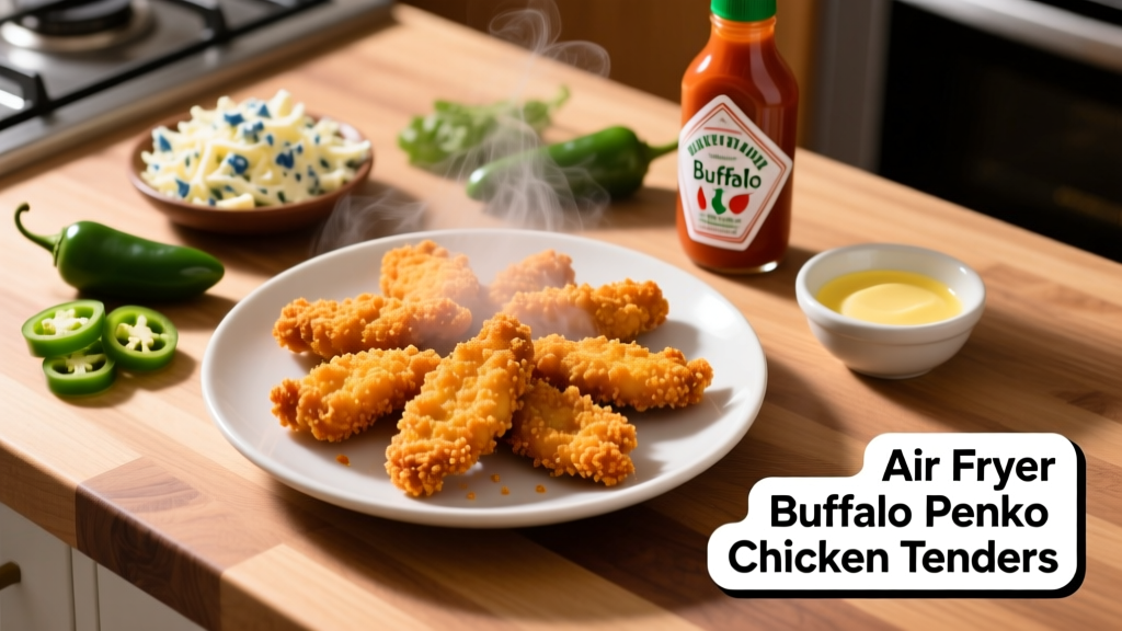 Air Fryer Buffalo Panko Chicken Tenders
