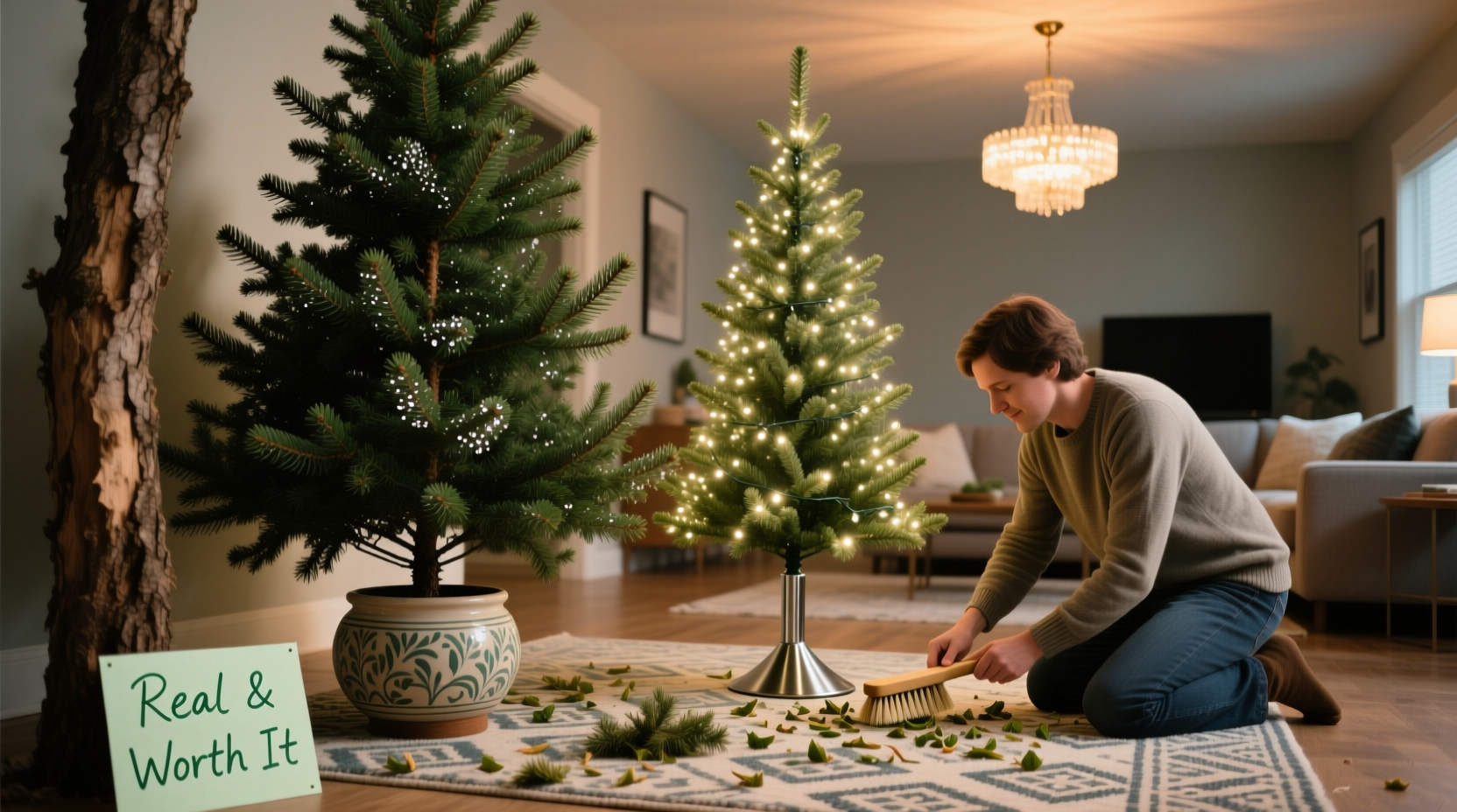 is a real christmas tree worth the mess compared to artificial ones in 2024