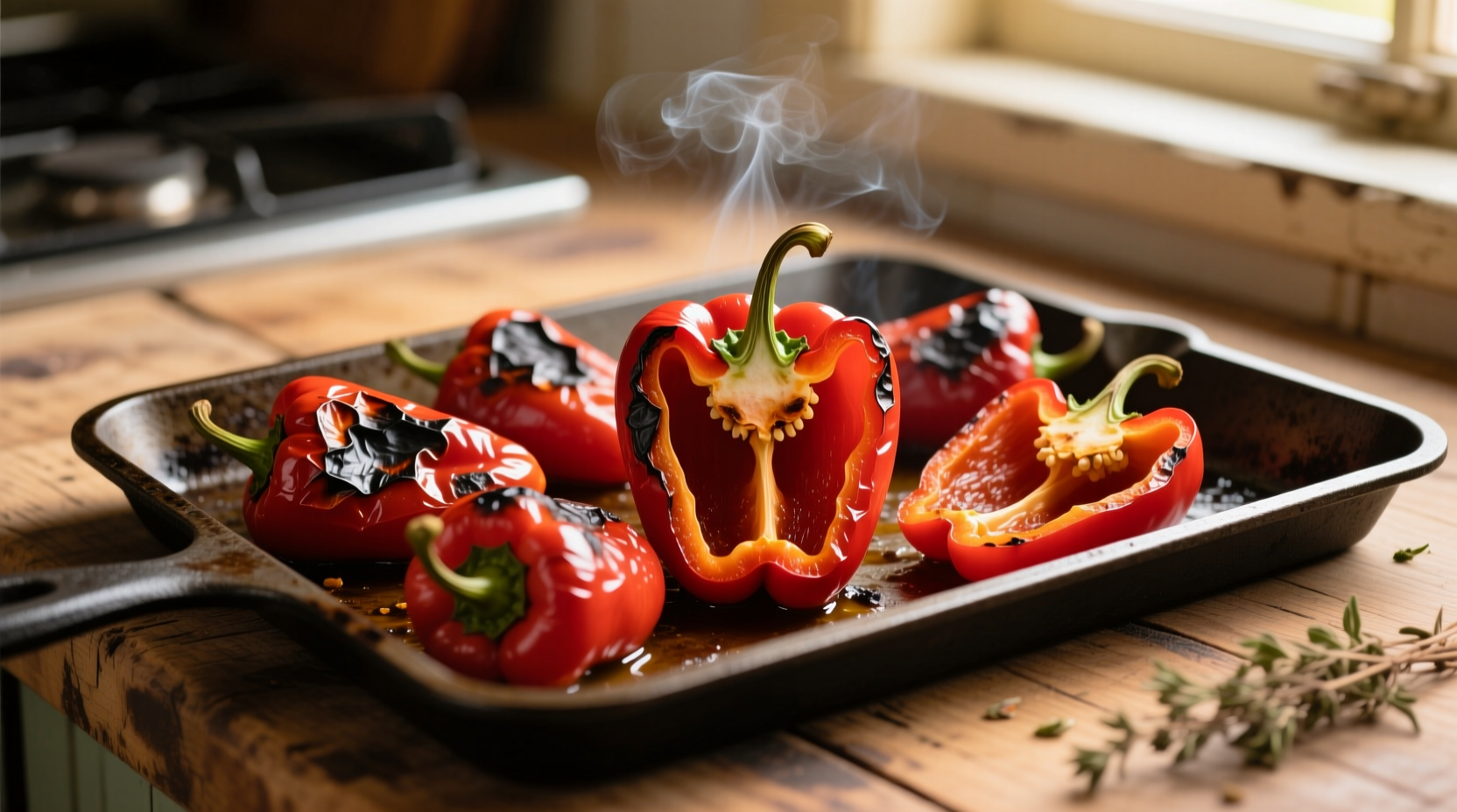 Rote Paprika im Ofen rösten: Schritt-für-Schritt-Anleitung