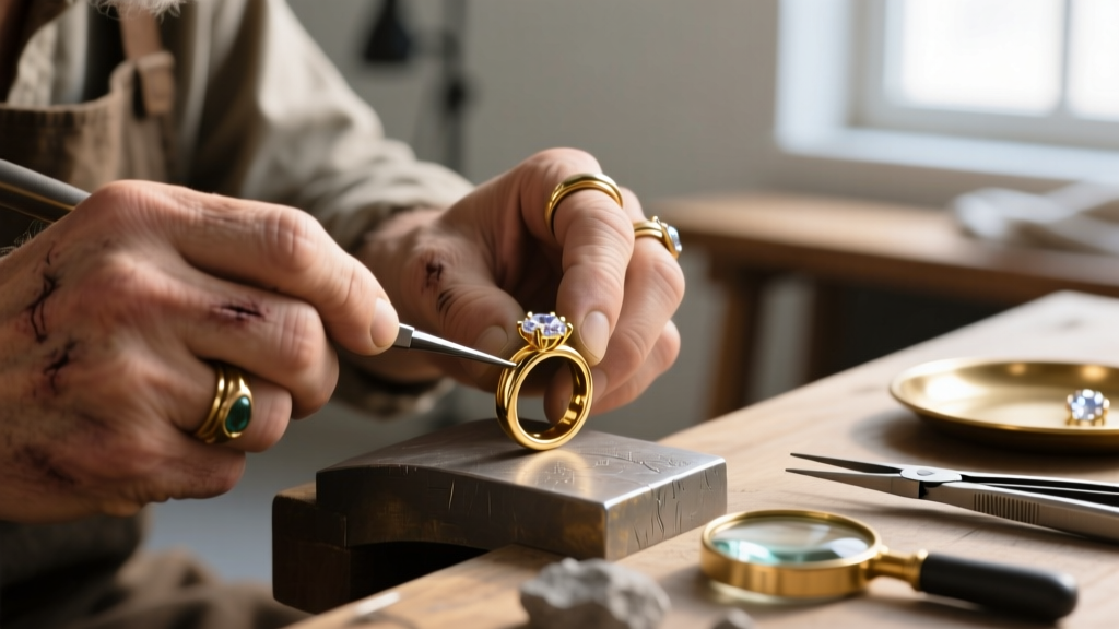 Macro shot of a jeweler