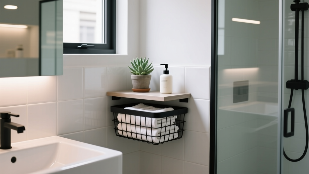 Best Corner Basket Shelf for Small Bathrooms