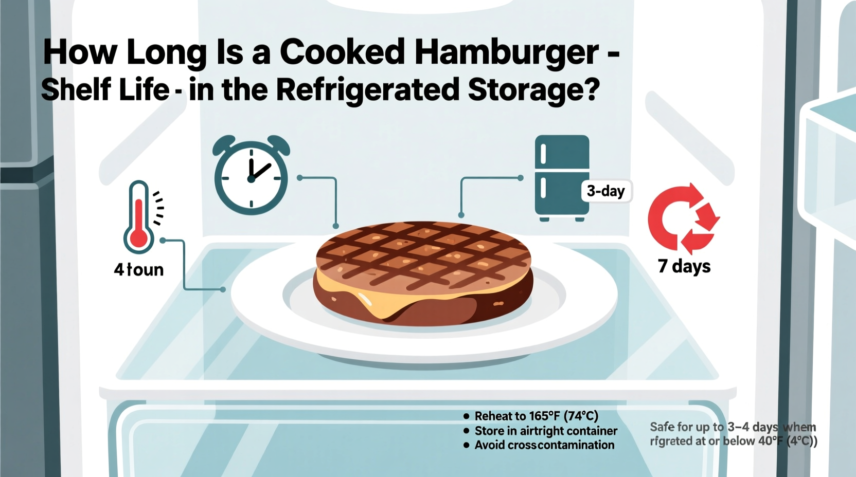 how long is cooked hamburger good for in refrigerator