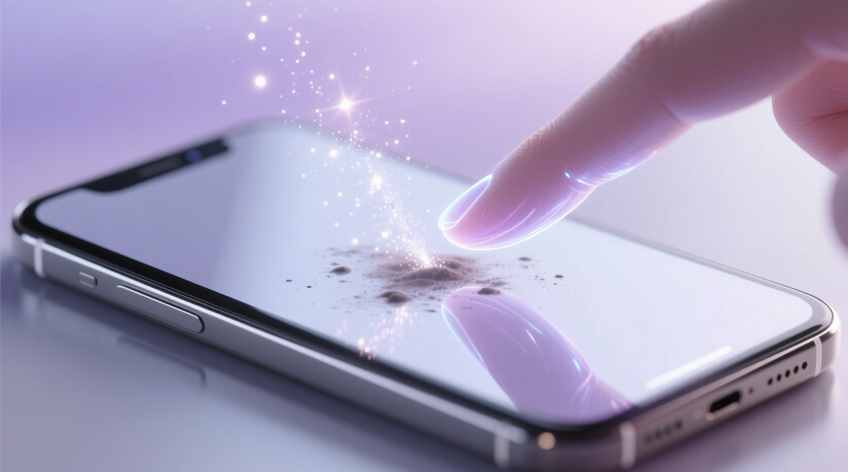 whispercore clears the finger smudges from your phones