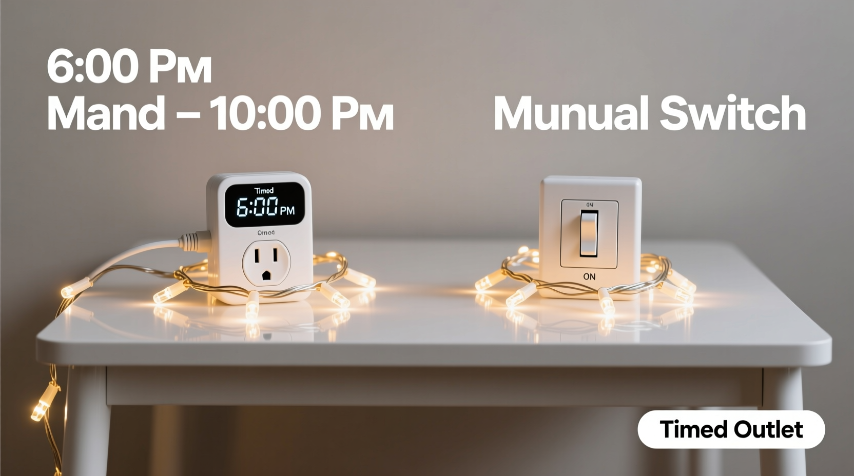 timed outlet vs manual switch for turning christmas lights on and off