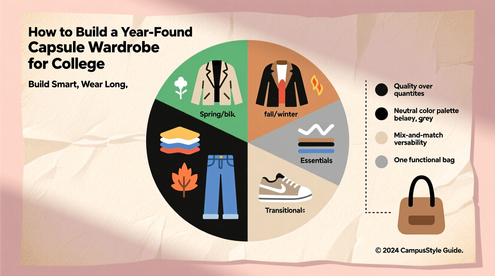 how to create a capsule wardrobe for college that lasts all year