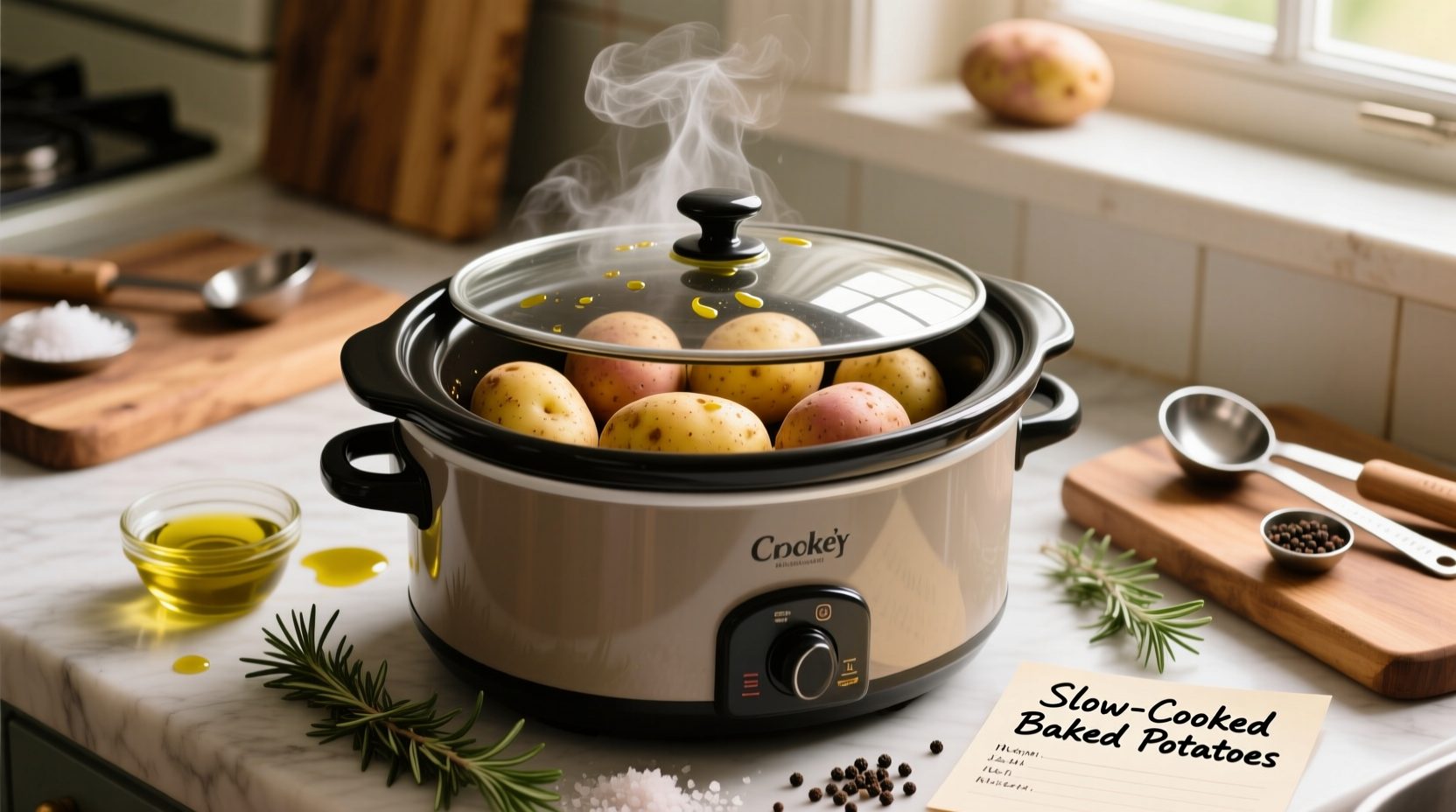 how do you cook baked potatoes in a crock pot